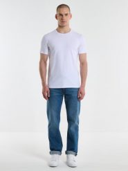 Koszulka męska z krótkim rękawem biała Classac 101. Białe t-shirty męskie BIG STAR, l, bez wzorów, z bawełny, bez kołnierzyka, bez ramiączek. W wyprzedaży za 89.99 zł.