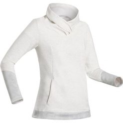 Bluza turystyczna damska Quechua NH100. Szare bluzy damskie QUECHUA, l, bez wzorów, z bawełny, sportowe, bez ramiączek, bez kaptura. W wyprzedaży za 69.99 zł.