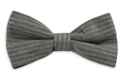 Szara Mucha w Paski, Prążki - Alties, Męska. Szare krawaty i muchy Alties, bez wzorów, eleganckie. Za 54.00 zł.