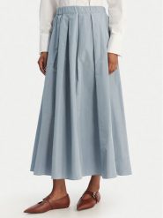 Weekend Max Mara Spódnica trapezowa Formica 2615101072 Błękitny Regular Fit. Niebieskie spódnice damskie Weekend Max Mara, bez wzorów, z bawełny, trapezowe. Za 1,049.00 zł.