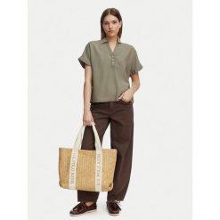 Torebka U.S. Polo Assn. Brązowe shopperki damskie U.S. Polo Assn., bez wzorów, bez dodatków. Za 124.99 zł.