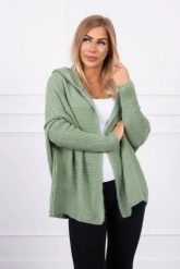 Sweter z kapturem i rękawami typu nietoperz ciemny miętowy. Zielone swetry nierozpinane damskie KESI, l, bez wzorów, z poliesteru, bez kołnierzyka, plus size, bez ramiączek. Za 178.78 zł.