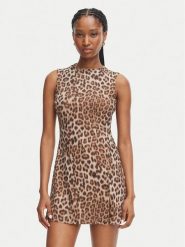 Bardot Sukienka koktajlowa Andrie 60490DB Brązowy Slim Fit. Brązowe sukienki damskie Bardot, bez wzorów, z syntetyku, wizytowe, bez kołnierzyka, bez ramiączek. Za 544.99 zł.