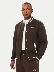 EA7 Emporio Armani Bluza 7M002146 AF10377 U6027 Brązowy ciemny Regular Fit. Brązowe bluzy męskie EA7 Emporio Armani, m, bez wzorów, z bawełny, bez ramiączek, bez kaptura. Za 549.99 zł.