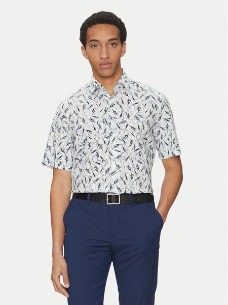 BOSS Koszula H-Joe 50539145 Niebieski Regular Fit. Niebieskie koszule męskie Boss, m, bez wzorów, z bawełny, bez kołnierzyka, bez ramiączek. Za 246.99 zł.