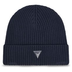 Czapka Guess. Niebieskie czapki męskie Guess, na zimę, z aplikacjami. Za 179.99 zł.