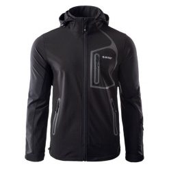 Kurtka męska Softshell Hi-Tec Nils - czarna, Rozmiar XL. Czarne kurtki męskie Hi-tec, m, bez wzorów, z materiału, bez kaptura. Za 194.99 zł.