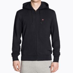 Bluza męska Napapijri Balis Fzh Sum. Czarne bluzy męskie Napapijri, m, bez wzorów, casualowe, bez ramiączek, bez kaptura. Za 349.99 zł.
