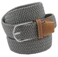 Pleciony Pasek Elastyczny, Casualowy, Parciany -ALTIES - Popielaty Melanż. Szare paski męskie Alties, z elastanu. Za 59.00 zł.