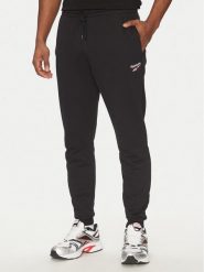 Reebok Spodnie dresowe 100221800 139-18-00 Czarny Regular Fit. Czarne spodnie sportowe męskie Reebok, m, bez wzorów, z bawełny. Za 109.99 zł.