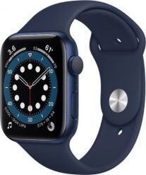 Smartwatch Apple Watch Series 6 GPS 44mm Blue Alu Navy Sport Granatowy (M00J3WB/A). Niebieskie zegarki smartwatch Apple, bez wzorów. Za 1,680.87 zł.