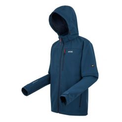 Kurtka turystyczna softshell Regatta Arana. Niebieskie kurtki męskie Regatta, m, bez wzorów, z materiału, bez kaptura, trekkingowe. Za 316.00 zł.