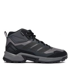 Trekkingi adidas. Szare botki męskie Adidas, bez wzorów, sportowe, bez obcasa, bez zapięcia. Za 439.99 zł.