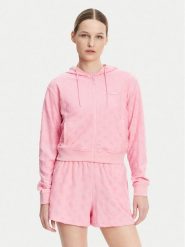 Guess Bluza V5GQ00 KCT02 Różowy Regular Fit. Czerwone bluzy damskie Guess, l, z aplikacjami, z syntetyku, bez ramiączek, bez kaptura. Za 199.99 zł.
