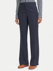 Tommy Hilfiger Spodnie materiałowe WW0WW52204 Granatowy Bootcut Fit. Niebieskie spodnie materiałowe damskie Tommy Hilfiger, bez wzorów, z materiału. Za 649.99 zł.
