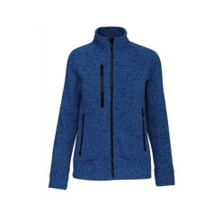 Damska kurtka z cętkowanym zamkiem Kariban. Niebieskie kurtki sportowe damskie KARIBAN, xl, bez wzorów, z dzianiny, bez ramiączek, bez kaptura. Za 265.50 zł.