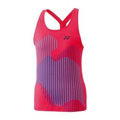 Koszulka sportowa damska Yonex Us Open 2024. Czerwone koszulki sportowe damskie YONEX, m, bez wzorów, z poliesteru, bez ramiączek. Za 388.00 zł.