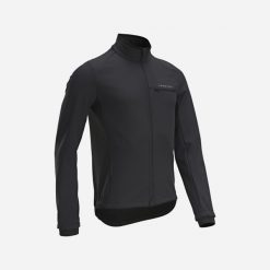 Second Life - Kurtka zimowa na rower szosowy Triban RC100 - Stan Doskonały. Czarne kurtki męskie VAN RYSEL, na zimę, s, bez wzorów, z materiału, bez kaptura. Za 126.99 zł.