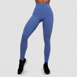 Legginsy damskie functional training z wysokim stanem niebieskie FIT. Niebieskie legginsy damskie GYMBEAM, m, bez wzorów, z elastanu, z podwyższonym stanem, do biegania. Za 115.90 zł.