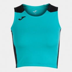 Tank top do biegania damski Joma Record II Crop top. Czarne topy damskie Joma, s, bez wzorów, sportowe, bez kołnierzyka, bez ramiączek. Za 132.65 zł.