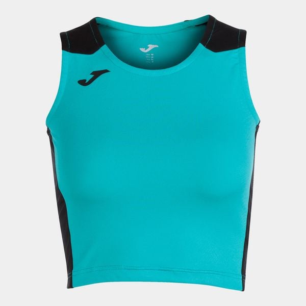 Tank top do biegania damski Joma Record II Crop top. Czarne topy damskie Joma, s, bez wzorów, sportowe, bez kołnierzyka, bez ramiączek. W wyprzedaży za 107.75 zł.