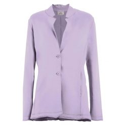 Bluza Deha Marynarka Damskie. Fioletowe bluzy damskie Deha, bez wzorów, z bawełny, bez kołnierzyka, bez ramiączek. Za 361.99 zł.