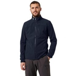 Kurtka Helly Hansen crew softshell 2.0. Niebieskie kurtki męskie Helly Hansen, l, bez wzorów, z softshellu, sportowe, bez kaptura. W wyprzedaży za 568.25 zł.