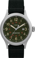 Zegarek Timex Zegarek męski Timex TW2V65700 czarny. Czarne zegarki męskie Timex, bez wzorów. Za 431.00 zł.