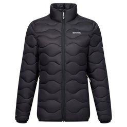 Damska pikowana kurtka Hydi. Białe kurtki sportowe damskie Regatta, bez wzorów, z materiału, bez ramiączek, bez kaptura, trekkingowe. Za 399.99 zł.
