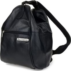 Beltimore Czarny Plecak damski skórzany torebka 2w1 Beltimore 019. Czarne plecaki damskie Beltimore, bez wzorów. Za 179.99 zł.