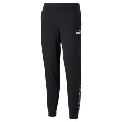 Spodnie Sportowe damskie Puma Power Pants FL. Czarne spodnie dresowe damskie Puma, bez wzorów, sportowe, długie. W wyprzedaży za 148.10 zł.