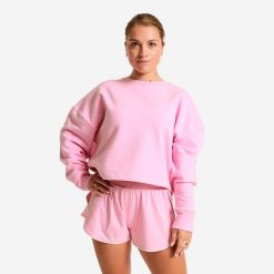 Bluza fitness damska Domyos crop. Czerwone bluzy damskie DOMYOS, m, bez wzorów, z bawełny, eleganckie, bez ramiączek, bez kaptura. Za 79.99 zł.