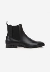 Czarne Botki Sztyblety z Metalową Wstawką przy Podeszwie Batifra. Czarne botki męskie Born2be, bez wzorów, eleganckie, bez obcasa, bez zapięcia. Za 119.99 zł.