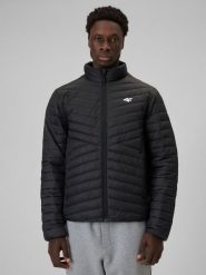 4F Kurtka z wypełnieniem syntetycznym męska - czarna S. Czarne kurtki męskie 4F, m, bez wzorów, z materiału, klasyczne, bez kaptura. Za 249.99 zł.