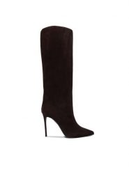 Le Silla Kozaki 2100T090RCPPVEL Brązowy. Brązowe kozaki damskie LE SILLA, bez wzorów, ze skóry, bez obcasa, na szpilce, bez zapięcia. Za 5,429.00 zł.