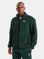 Reebok Polar RCC00108 Zielony ciemny Regular Fit. Zielone bluzy sportowe męskie Reebok, m, bez wzorów, z polaru, bez kaptura. Za 299.99 zł.