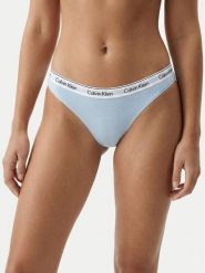 Calvin Klein Underwear Stringi 000QD5043E Błękitny. Niebieskie majtki damskie Calvin Klein Underwear, z bawełny. Za 79.99 zł.