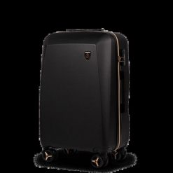 Walizka kabinowa Wings x Jagiellonia 20" BLACK. Czarne walizki damskie Wings, bez wzorów, z materiału. Za 179.90 zł.