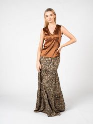 Pinko Top "Sabino" | 1G15E2 Y6B1 | Kobieta | Brązowy. Brązowe topy damskie Pinko, bez wzorów, z elastanu, eleganckie, bez kołnierzyka, bez ramiączek. W wyprzedaży za 269.00 zł.