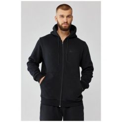 Męska bluza dresowa z kapturem Rough Radical Track Hoodie Zip. Czarne bluzy męskie ROUGH RADICAL, m, bez wzorów, z dresówki, z kapturem, na fitness i siłownię. W wyprzedaży za 189.99 zł.