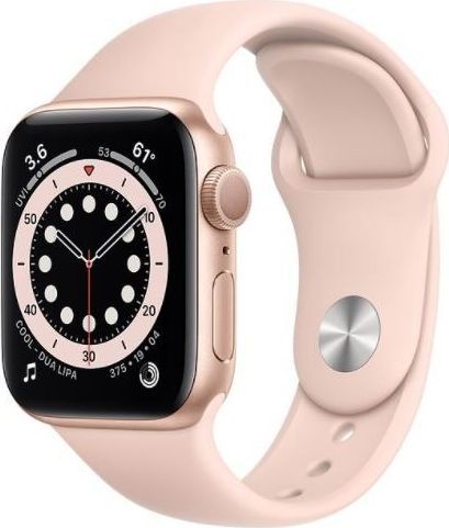 Smartwatch Apple Watch 6 GPS 44mm Gold Alu Rose Sport Różowy (M00E3WB/A). Czerwone zegarki smartwatch Apple, bez wzorów. Za 1,399.00 zł.
