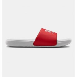 Klapki na basen Lifestyle Męskie Under Armour Ansa Fix SL. Czerwone klapki męskie Under Armour, bez wzorów, bez zapięcia. Za 79.99 zł.