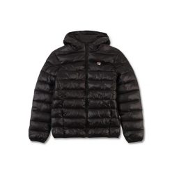 Kurtka z kapturem Fila Milano. Czarne kurtki męskie Fila, na zimę, xs, bez wzorów, z materiału, z kapturem. Za 492.00 zł.