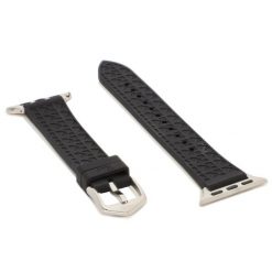 Wymienny pasek do zegarka Apple Watch Fossil. Czarne paski damskie FOSSIL, bez wzorów. Za 129.99 zł.