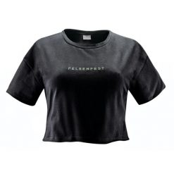 Crop-Top Damski Dont want your Beta. Czarne topy damskie FELSENFEST, bez wzorów, z bawełny, bez kołnierzyka, bez ramiączek. Za 139.99 zł.