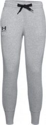 Under Armour Szary/Srebrny L. Szare spodnie dresowe damskie Under Armour, bez wzorów, sportowe. Za 174.20 zł.