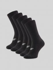 4F Skarpetki długie (5-pack) męskie - czarne 39-42. Czarne skarpety męskie 4F, bez wzorów, z bawełny. Za 69.99 zł.