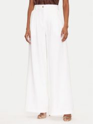 Guess Spodnie palazzo W5GB02 WH9Y2 Biały Wide Leg. Białe spodnie materiałowe damskie Guess, z aplikacjami, z materiału. Za 299.99 zł.