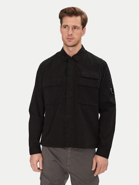 C.P. Company Koszula 18CMSH128A110143G Czarny Regular Fit. Czarne koszule męskie C.P. Company, m, bez wzorów, z bawełny, bez kołnierzyka, bez ramiączek. Za 879.99 zł.