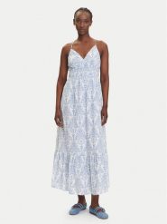 YAS Sukienka letnia Cinni 26036881 Błękitny Regular Fit. Niebieskie sukienki damskie YAS, na lato, bez wzorów, z bawełny, bez kołnierzyka, bez ramiączek. Za 249.99 zł.